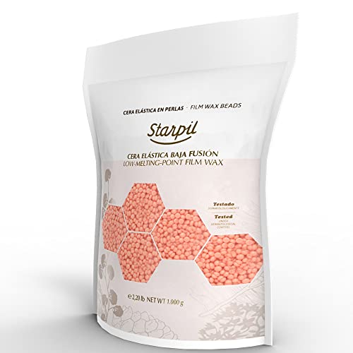 Starpil Wax 1000G / 2.2 Lb Pink Hard Wax Beans For Painless Hair Removal, Stripless Wax Beads , Polymer Blend Low Temperature Wax For Face, Bikini, Brazilian, Legs, Underarm, Back And Chest. #TOP2