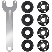 9 Pcs Angle Grinder Wrench Grinder Nut Kit Spanner Wrench 5/8"-11 Compatible with Milwaukee Makita Dewalt 193465-4 Bosch Black Decker Ryobi 4.5" 5" 5/8-11 Replacement Part Angle Grinder Attachments