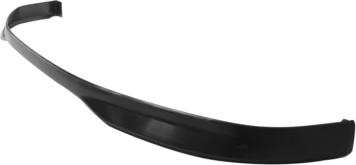 IKON MOTORSPORTS Front Bumper Lip, Compatible with 1993-1997 Honda Civic del Sol, TR Style Unpainted Black PU Polyurethane Air Dam Chin Spoiler Protector Splitter