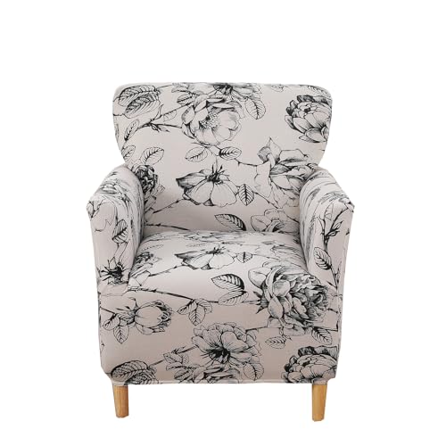 CRFATOP Stretch 1 Piece Chair Covers with Arms Printed Accent
