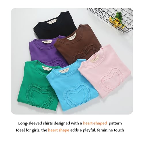 Girls' Heart-Shaped Long Sleeve T-Shirt4