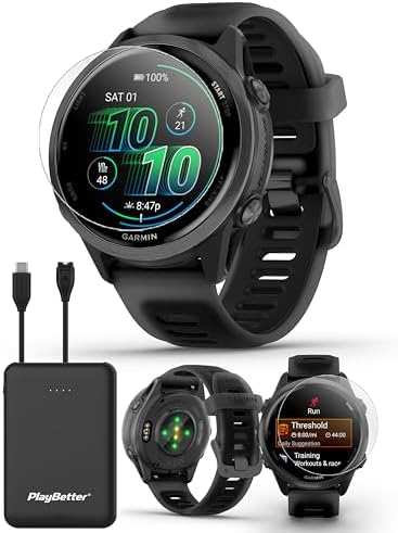 Garmin Forerunner 570 (42 mm, Slate Gray) Triathlon GPS Smartwatc...