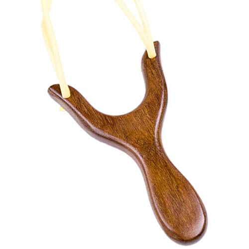 Basune Slingshot Y-Shaped Rosewood Wooden Slingshot Toy For Kids Slingshot With Rubber Bands For Hunting Catapult Game #TOP3