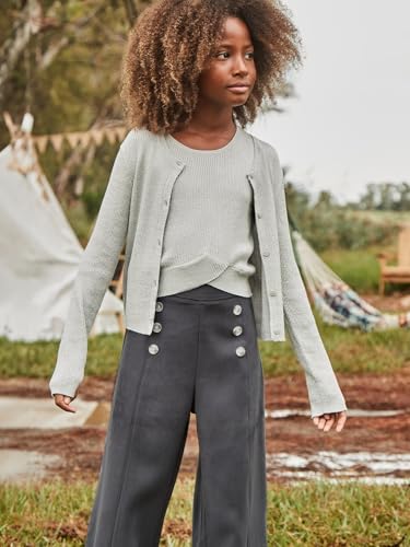 Mayoral Pantalone Lungo Bottoni Per Bambine E Ragazze Carbone 10 Anni (140Cm) - 4