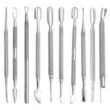 Professional Pusher Set Cutter Easily Gel Nail Polish Scraper Learning Do Nails at Home Use Cuticle Remover Fingernails Toenails Pedicure Manicure Tool Kit 5 Piece