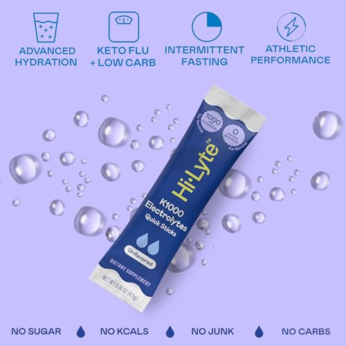 Image of Hi-Lyte K1000 Hydration Packets Unflavored Keto & Performance, 30 Servings