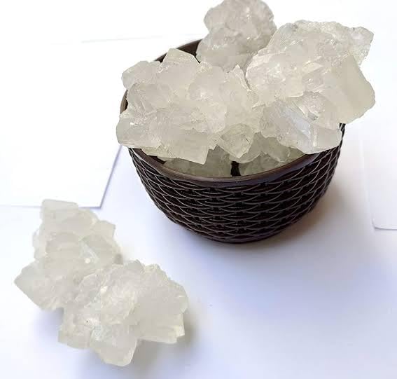 AYURVEDIC ZONE Dhaga Mishri - Dhaaga Misri - Mishri Crystal - Sweet Candy - Dhage Wali Mishri - Misri Chunk - Threaded Sugar Candy (200 gm)