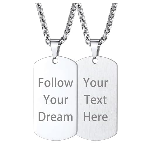 Custom4U Collier Plaque Militaire Personnalisable Homme Médaille Militaire Prénom Pendentif Dog Tag Militaire Prénoms Texte