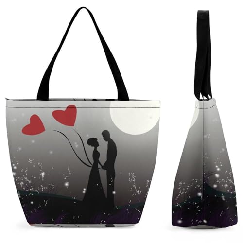 Sac à main en papier découpé couple style grand cabas de shopping 32cm