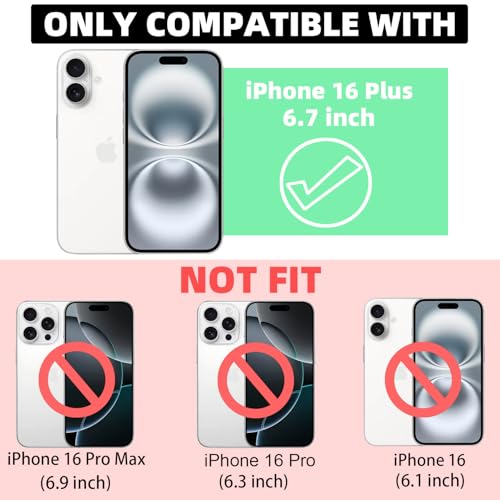 Coque iPhone 16 Plus MagSafe rose chic avec cadre ondulé