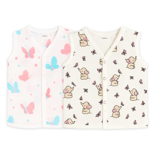 Image of Kidbea Newborn Baby Jhabla Unisex - Organic Cotton Muslin Shirt | Soft & Breathable Summer Wear for Boys & Girls | Cute Prints Infant Clothing