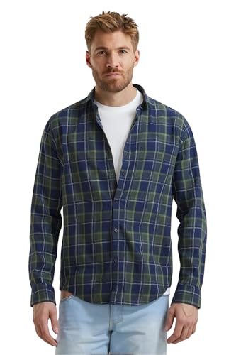 Image of SANE ORIGINALS Ingdigo Washed Checks Pure Cotton Shirt for Men