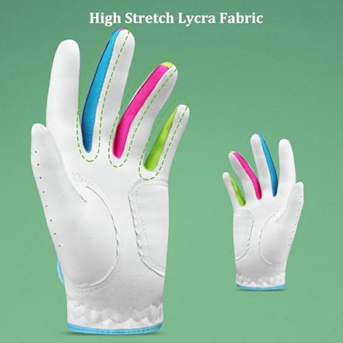 Guantes de golf de microfibra suave para mano derecha e izquierda 4