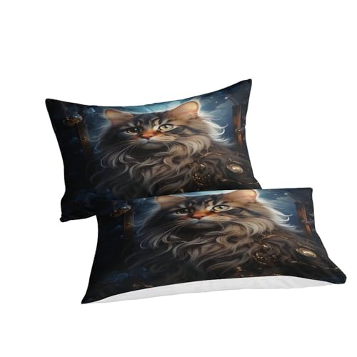 Parure de lit chat 200x200 avec housse de couette microfibre respirante - 3