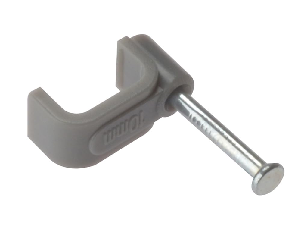 ForgeFix - Cable Clip Flat Grey 1.00mm Box 100