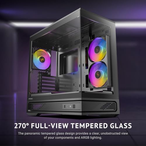 Image of Antec C2M ARGB, Micro ATX PC Case, 3 PWM ARGB Fans Included, Black