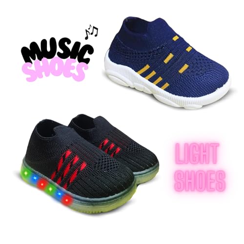 Image of Kids Trending Slip-On Shoes Combo, Pack of 2 (Light Shoe + Musical Shoe)