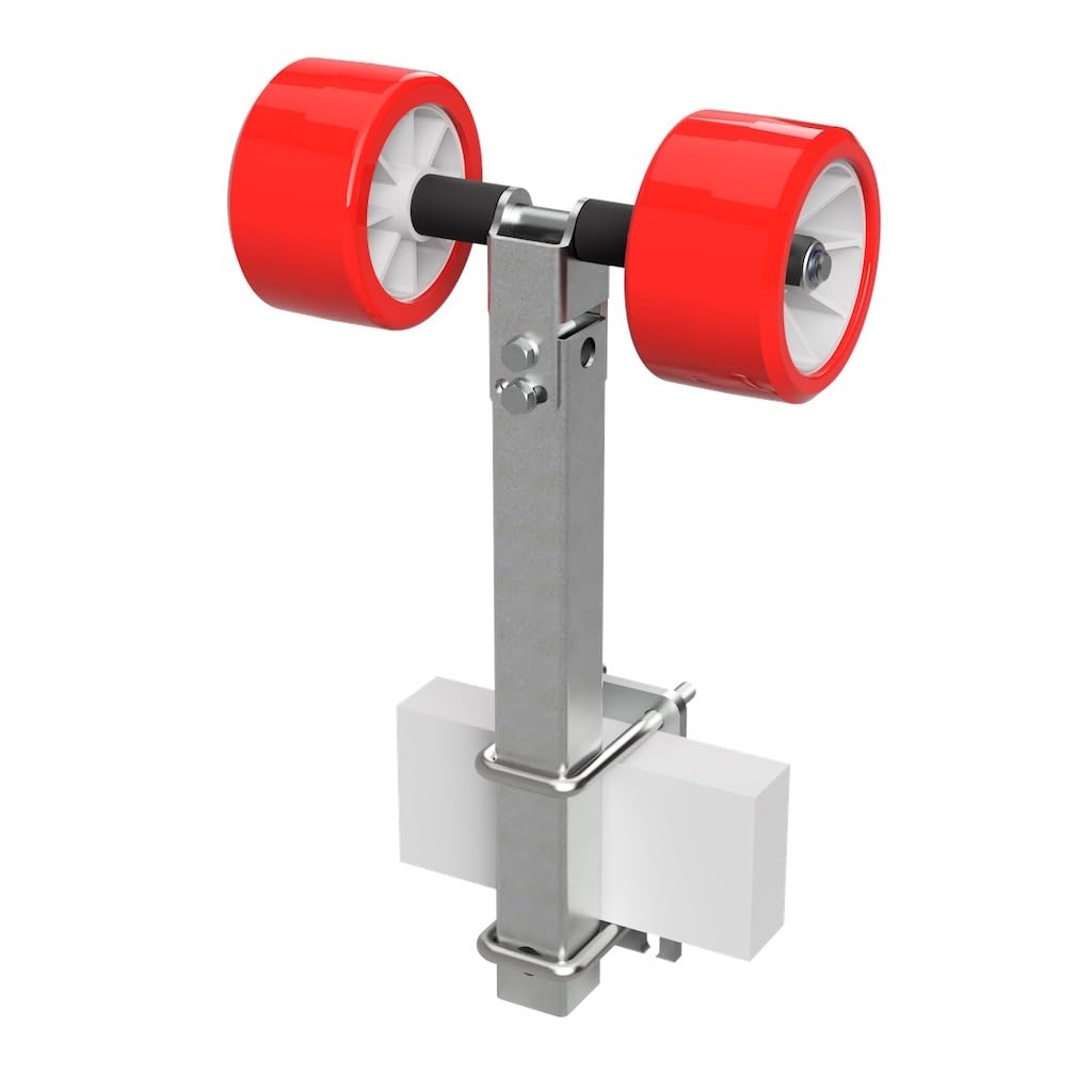 SUPROD 2er Pendelrollen Sliprollen Sliphilfe Bootstrailer TPU RKSRLX-2-TPU, Ø 120 mm