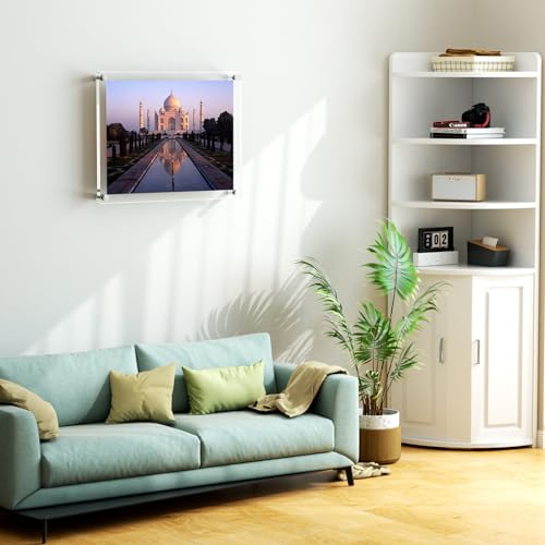 Aitee Large Acrylic Floating Picture Frame 18×24,Clear Photo Frame Wall Mount thumb #5