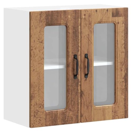 vidaXL Armoire Murale de Cuisine avec Porte vitrée Kalmar Bois d'ingénierie Ancien