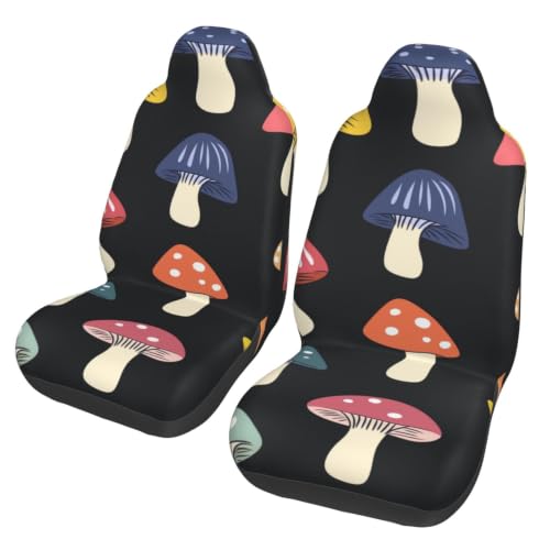 Fundas protectoras para asiento de coche universales Mexpekil de hongos coloridos