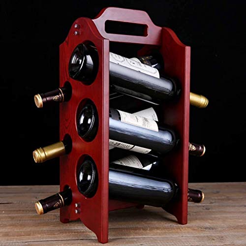 Soporte para botellas de vino madera sólido moderno miniatura 5