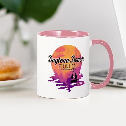 Taza de cerámica 11 oz con diseño Daytona Beach Florida miniatura 4