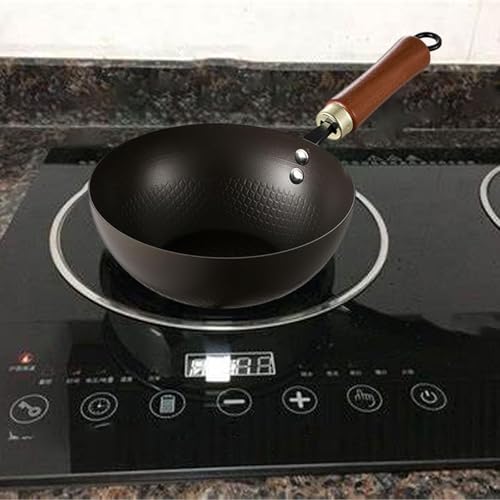 Wok de hierro con mango de madera, 24 cm miniatura 4