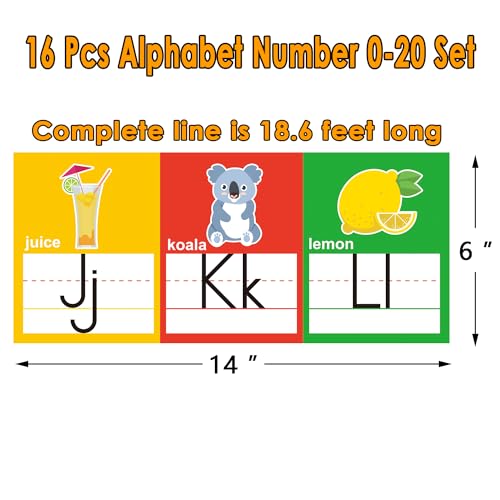 Tableau Alphabet Mural Pour Classe - Apprentissage Lettres Et Chiffres - Enfants Maternelle