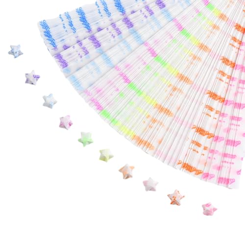 折り紙 星 ペーパーストリップ 1350/540/210枚 カラフル 紙 30種類のテーマ ペーパー スター ストリップ DIY ハンドアート クラフト デコレーション (発光クラウン(210シート))