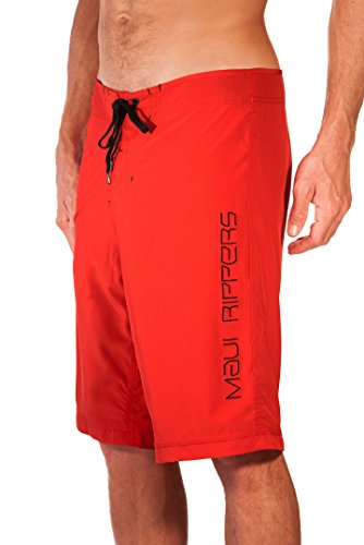 Maui Rippers Core 4 Way Stretch Boardshorts (36, Red)