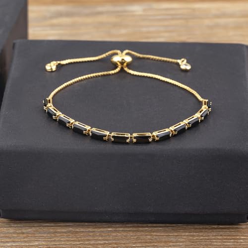 Tennis Bracelet for Women, 14K Gold Plated Cubic Zirconia Adjustable Bracelets Trendy Jewelry Present4