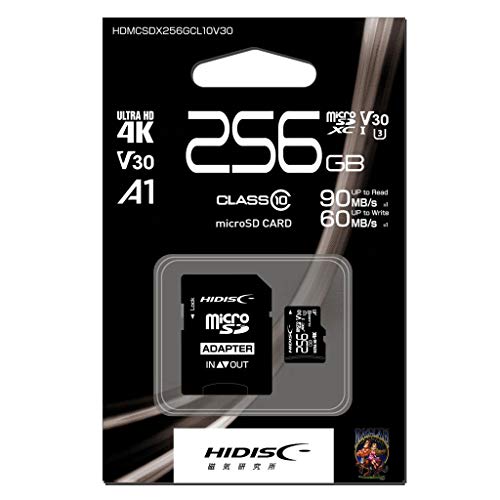 microSDXCJ[h 256GB CLASS10 UHS-I, A1Ή[M1/2]