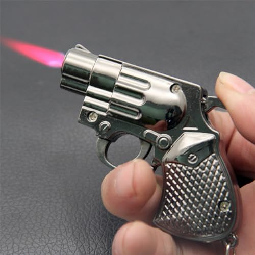 Cute Funny Lighter Great Gag Gift Soft Flame Refillable Butane Novelty Adjustable Lucky Novelty Unique Lighter No Butane Included (B)