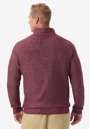 KingSize Men's Big & Tall Soft Cable Knit 1/4 Zip Sweater2