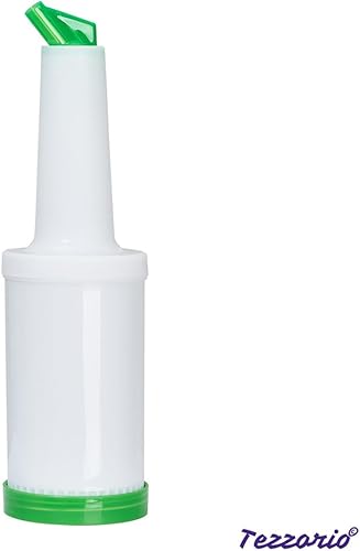 Miniatura 2 de Tezzorio Store N Pour - Botella de 1 cuarto de galón con boquilla y tapa de vertido verde, contenedor de almacenamiento Flow-N-Stow de 32 onzas para