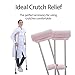 SPRING SEAON Crutches Padding Universal Crutch Pads for Armpits and Hand Grips Pads for Crutches Underarm Crutch Cushions Fluffy Crutch Covers Machine Washable (Pink)