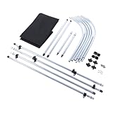 aqxreight 3 Copertura per Barca Top Bimini a Bimini 6ft X 46in X 54-60in 600D in Poliestere a Baldacchino con Cornice in Alluminio 1 Pollice per le Barche e Runabouts Jon Boat