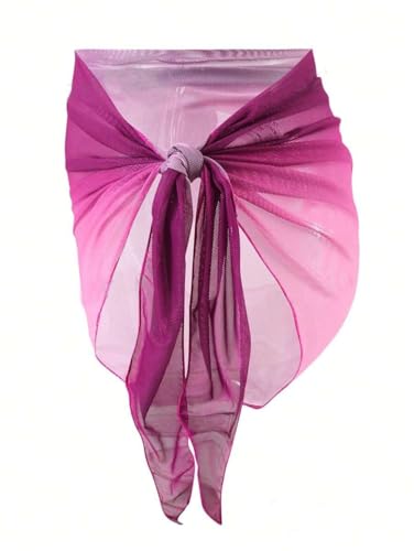 Image of ZAFUL Boho Beach Cover Ups for Women Sarong Coverups Sheer Bikini Chiffon Wraps Skirts for Swimwear