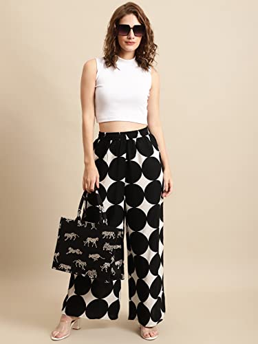 Image of Pistaa's Women's Regular Fit High Rise Palazzo