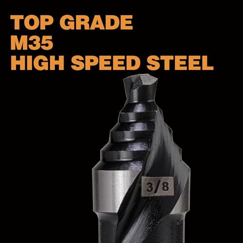 Image of 3 /8 inch Single Size M35 Step Drill Bit Unibit for Hole Drilling
