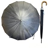 Paraguas Grande XXL Resistente Al Viento, 115cm Diametro NEGRO