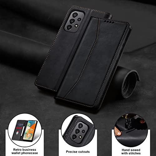 Image of Jasonyu Flip Wallet Case for Samsung Galaxy A23 5G /4G,Black