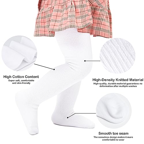 Image of Stelle Toddler Girls Tights Baby Cable Knit Stockings Thick Cotton Legging