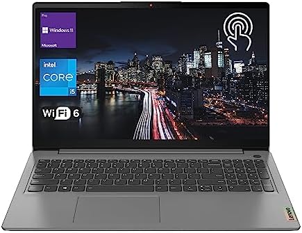 Lenovo IdeaPad 3 Laptop, 15.6” FHD Touchscreen Display, Intel Core i5-1135G7 Processor, 12GB RAM, 1TB SSD, Wi-Fi 6, SD Card Reader, HDMI, Webcam, Windows 11 Pro, Grey
