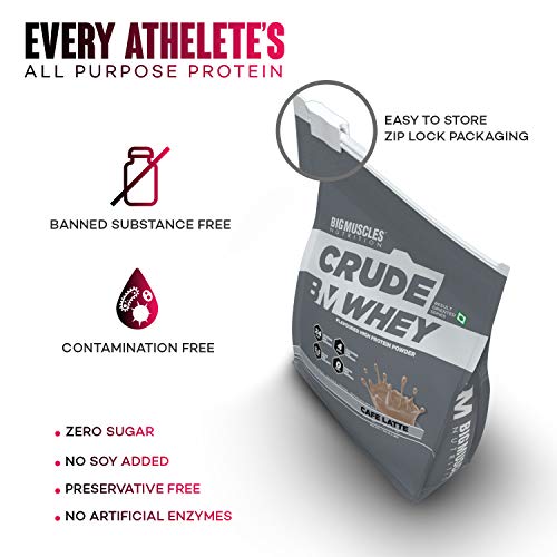 Image of Bigmuscles Nutrition Combo: Crude Whey - 1 kg (Rich Chocolate), 24g Protein and Crude Whey - 1 kg (Cafe Latte), 24g Protein