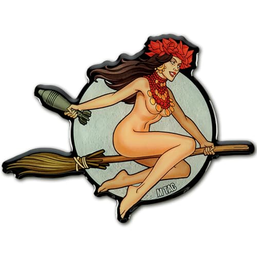 Image of M-Tac Morale Sticker Tactical Girl - 3D Tactical Military Sticker for Laptop, Tablet, Phone, Notebook, Car Bumper, Hard Hat (#11 Witch)