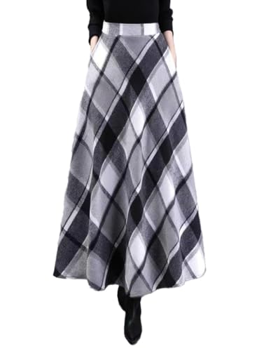 NDCOXQW Long Plaid Skirts for Women 2025 Fall Winter Warm
