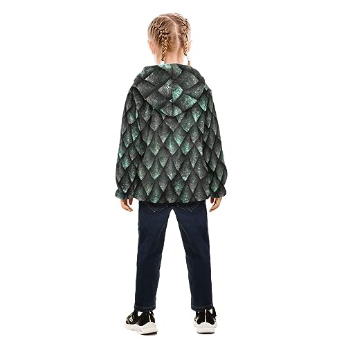 Image of Aflyko Boys Fleece Coat Blue Zip-Up Hoodie Girls Outerwear Kids Hooded Jacket