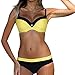 ini Femme 2 pièces Push up Bikini pasteque Vinyle Femme Noir Rouge v Bar Short Micro Sexy Camouflage Pad Fleur Princesse 3 Triangle Femme Gel Bikini électrique Micro Sexy Cream Rouge en